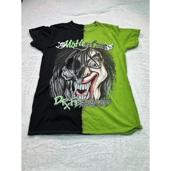 Motley Crue T-Shirt Mens Med. Dr Feelgood Split Dye Graphic Print Tee. RARE - Picture 2 of 7